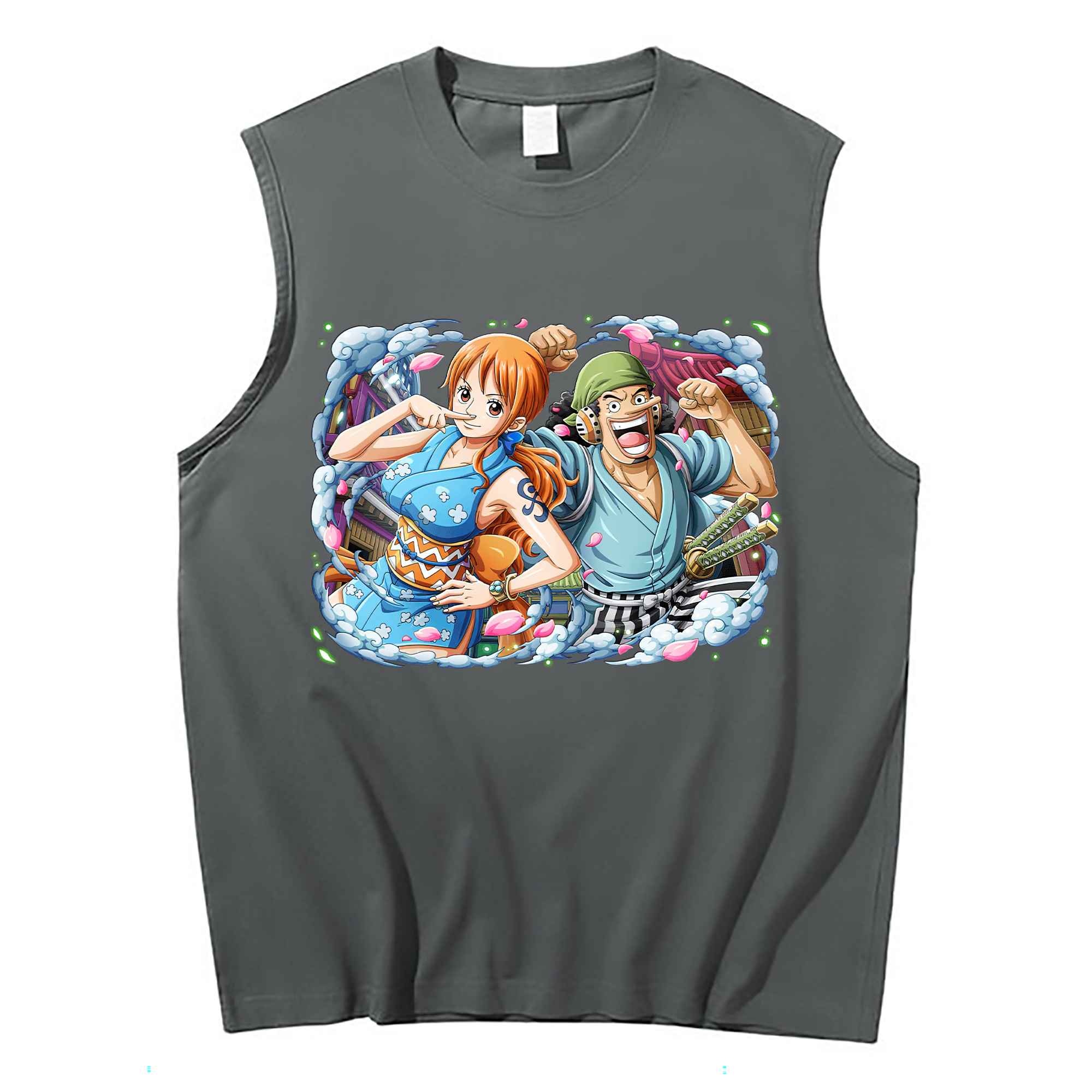ワンピース ナミ ONE PIECE Nami コットン100％タンクトップ（フロントプリント）